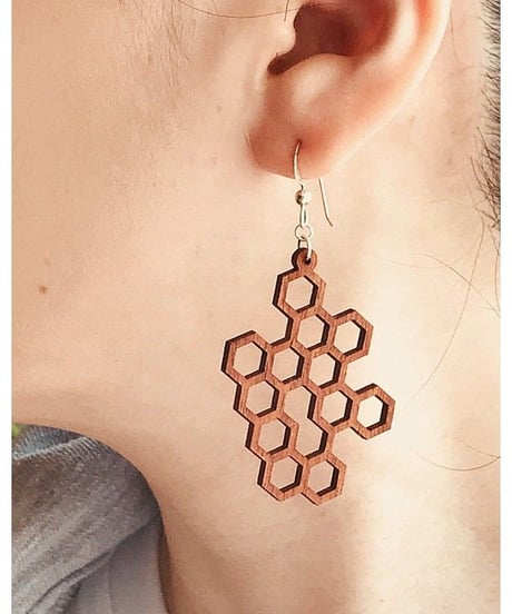 KipukaKai　Honey Comb　コアウッドピアス　HNLS02583-35620