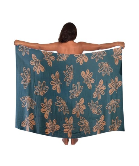 Hawai'ian Pareo  NAUPAKA TEAL CORAL  HNLS03659-3980