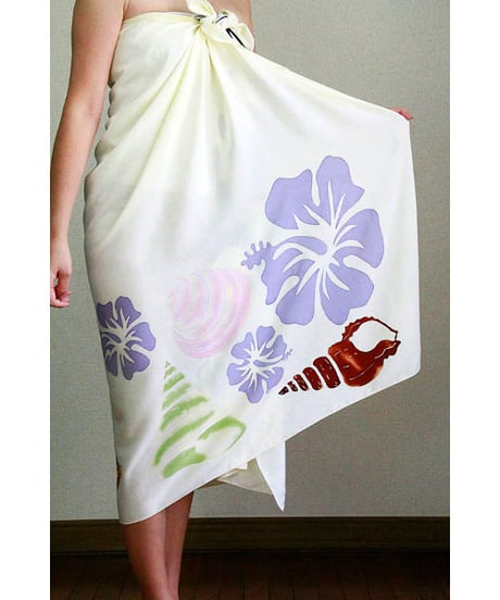 Hawai'ian Pareo  Premium  HIBISCUS SHELL IVORY　HNLS03052-32310