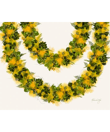 Aloha De Mele ART WORK Lei Lehua Mamo HNL0368