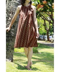 NOANOA　ブラウン　タパフック　ミニジンジャードレス　HNLS02239-847110