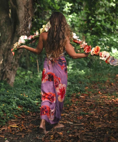 Tag Aloha PAREO  Dreamer Lei with Ocean Dreamer   HNLS03580-53630