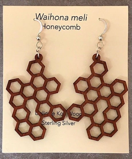 KipukaKai　Honey Comb　コアウッドピアス　HNLS02583-35620