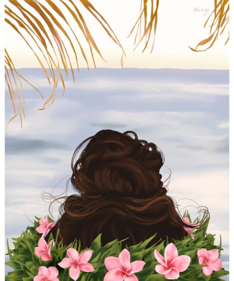 アロハデメレALOHA DE MELE『P B』ハワイ絵画アート