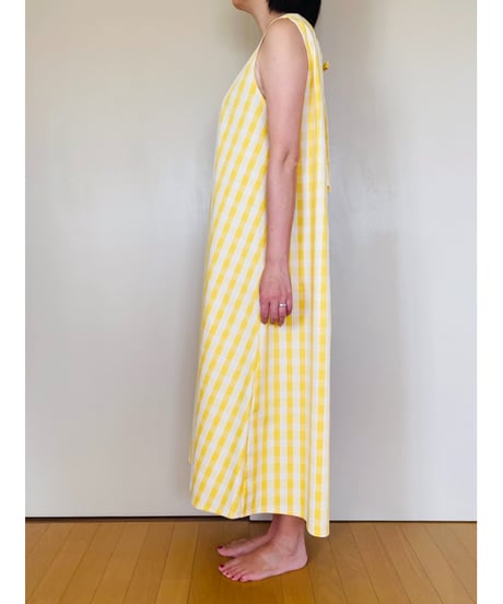 PALAKA YELLOW バックリボン ワンピース  HNLS03522-05030