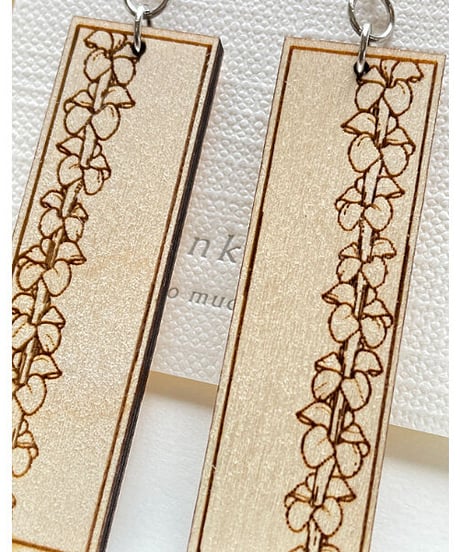 ナチュラルウッド  ピアス    プアケニケニ    HNLS03244-5530