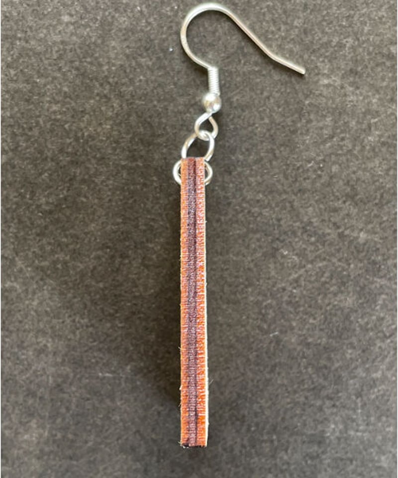 ナチュラルウッド ピアス ハイビスカス HNLS03249-5530 | Lei