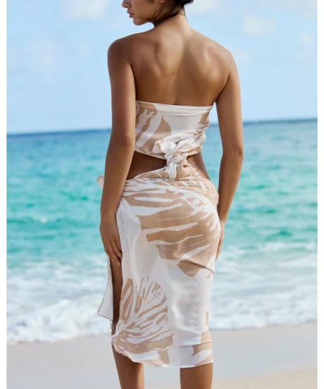 Aloha De Mele  パレオ  MONSTERA  HNLS03558-09720