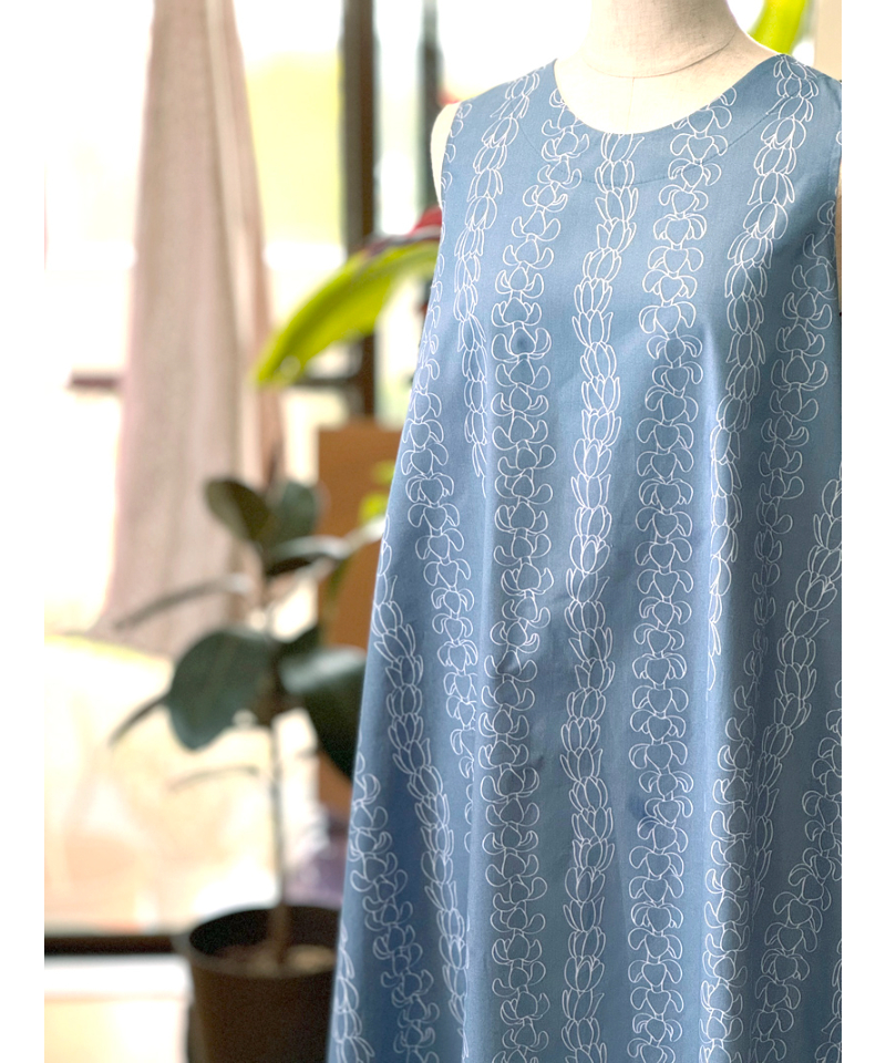 バックリボン マキシワンピース プアキニキニ Blue HNLS03573