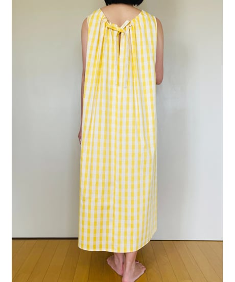 PALAKA YELLOW バックリボン ワンピース  HNLS03522-05030