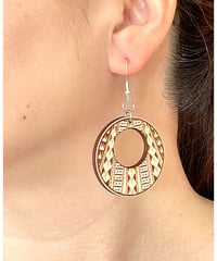 ナチュラルウッド  ピアス    トライバル・SUN    HNLS03232-5530