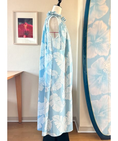 島田様専用　ヘアメイクアップ後でも崩さず着れるワンピース  バナナリーフ  AQUA  HNLS03710-93610  130cm