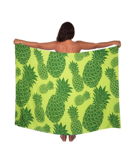 Hawai'ian Pareo    BIG PINEAPPLE  GREEN   HNLS03266-8690