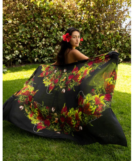 Aloha De Mele  パレオ  'Ohi'a Lehua  HNLS03639-24430