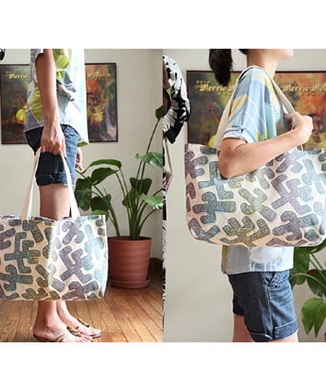 JANA LAM　BEACH BAG　CACTUS　HNLS02084-92250