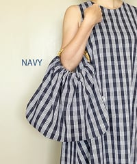 PALAKA NAVY バンブーハンドル グラニーバッグ　HNLS03519-4990
