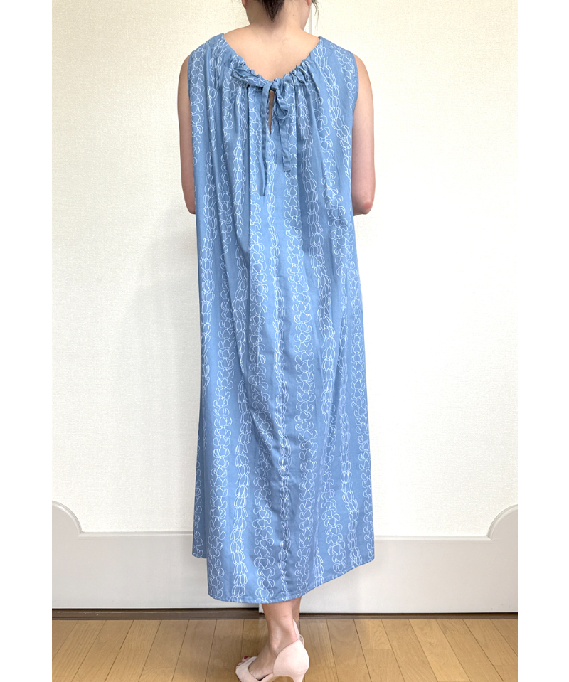 バックリボン マキシワンピース プアキニキニ Blue HNLS03573-12020 |