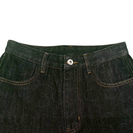 Honey Pot "TRIPLET FLOWER DENIM PANTS" -BLK-