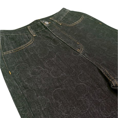 Honey Pot "TRIPLET FLOWER DENIM PANTS" -BLK-