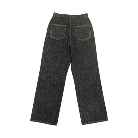 Honey Pot "TRIPLET FLOWER DENIM PANTS" -BLK-