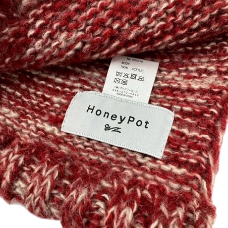 Honey Pot "MIX KNIT HAT" -RED-