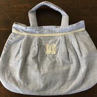 コットンストライプ　バッグ