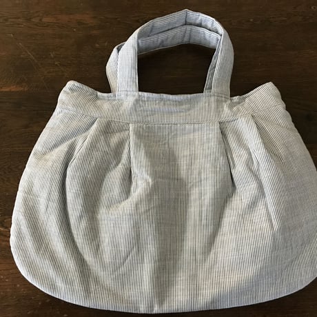 コットンストライプ　バッグ