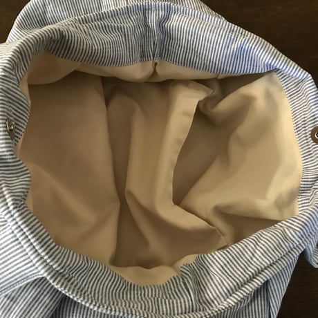 コットンストライプ　バッグ