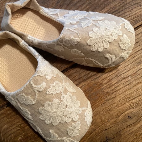 コットンフラワースリッパ