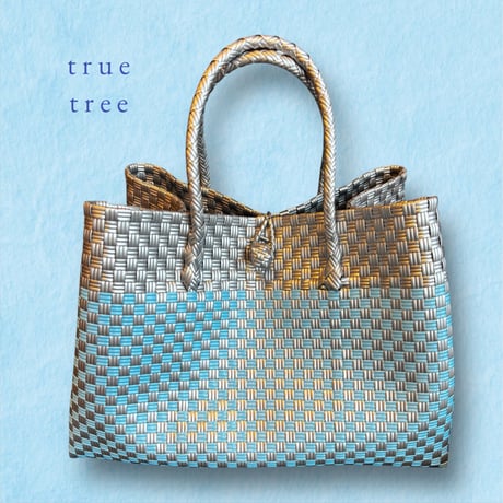 ♦︎GP BOX TOTE ♦︎【SILVER x SkyBlue】（シルバー x スカイブルー）♦︎ 横L