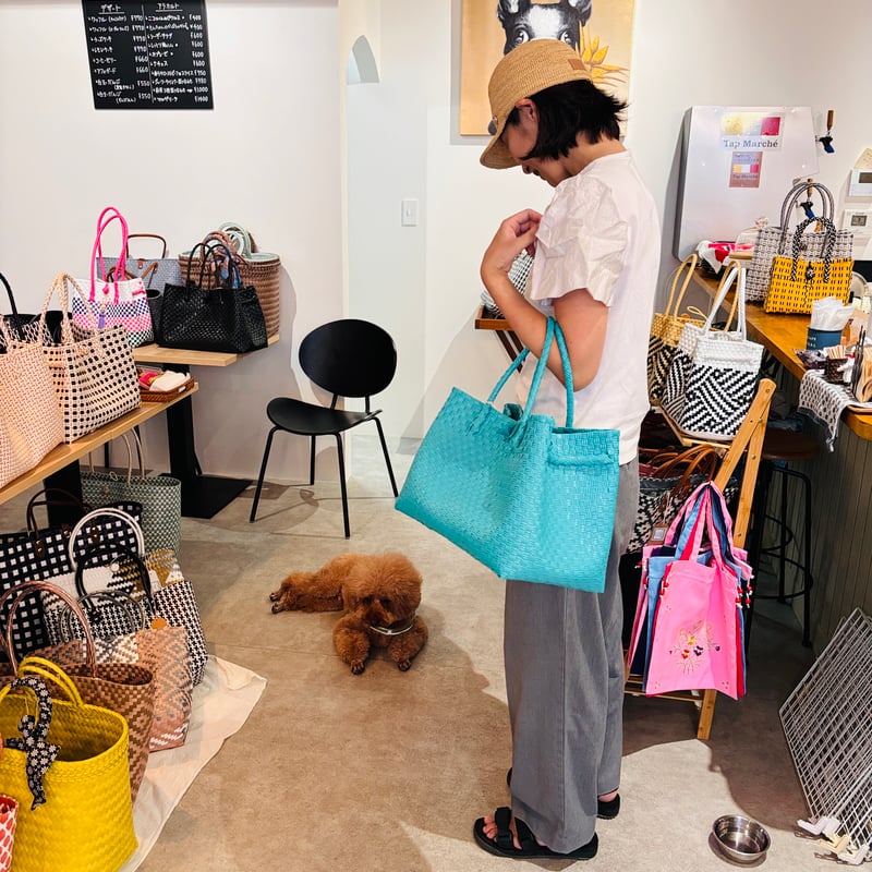 GP ボックストートバッグ 横型 L ＊エメラルドグリーン | true tree