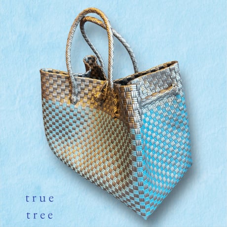 ♦︎GP BOX TOTE ♦︎【SILVER x SkyBlue】（シルバー x スカイブルー）♦︎ 横L