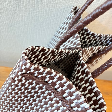 GP ボックストート　ML コーヒーブラウン✖️ホワイト