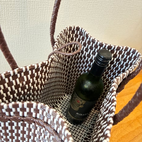 GP ボックストート　ML コーヒーブラウン✖️ホワイト