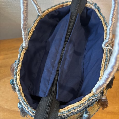 「Luna Tassel Basket（ルナ タッセル バスケット）」　自然素材
