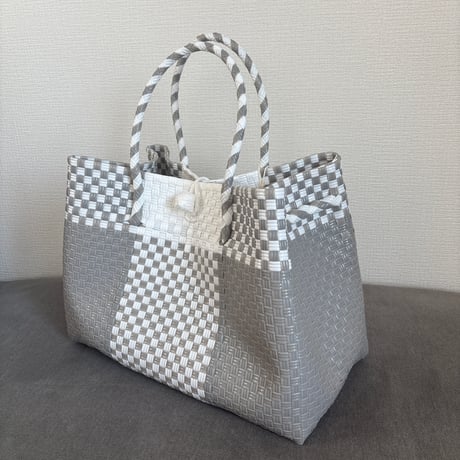 人気色♡ GP ボックストートバッグ　横型　グレー　M/L