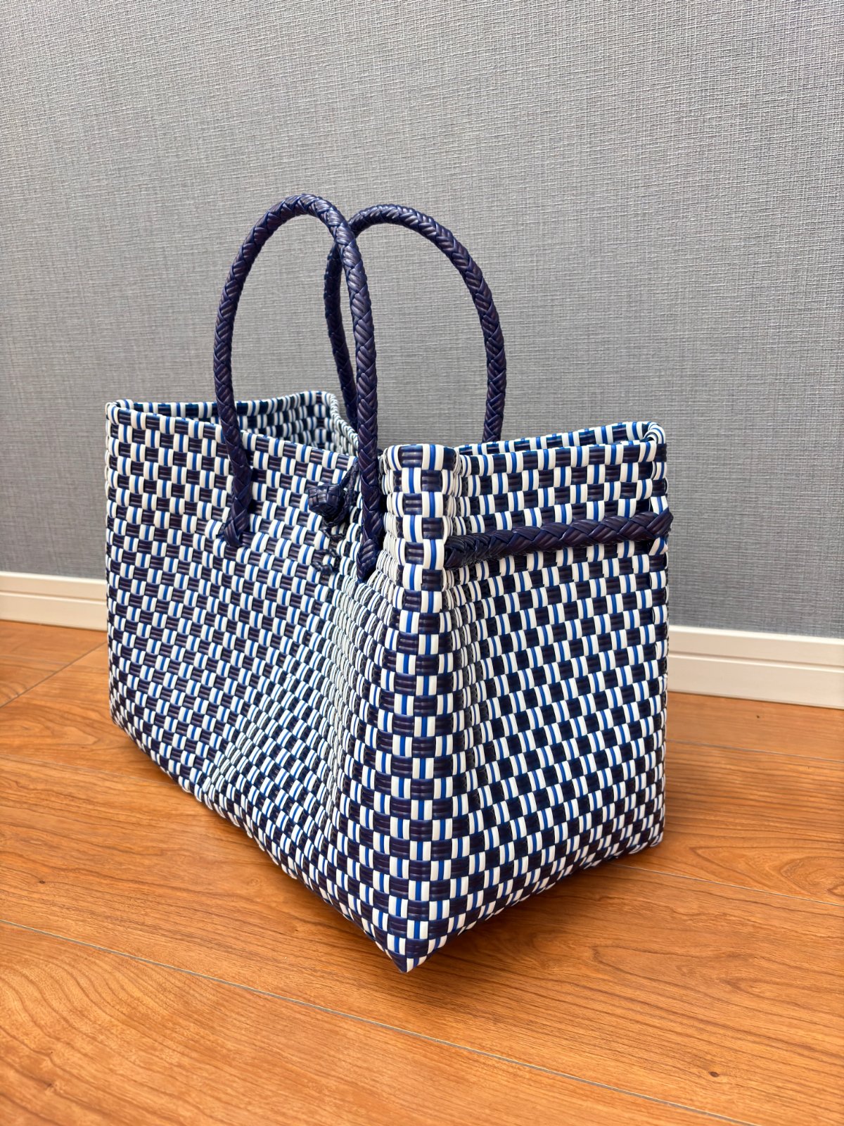 GP 横型トートM《ネイビー×ホワイト》 | true tree