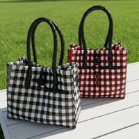 ♦︎GP BOX TOTE ♦︎【ギンガムチェック】（B/R）♦︎横型　S