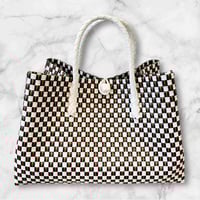 GP ボックストート　横型　L ＊ ブラックゴールド