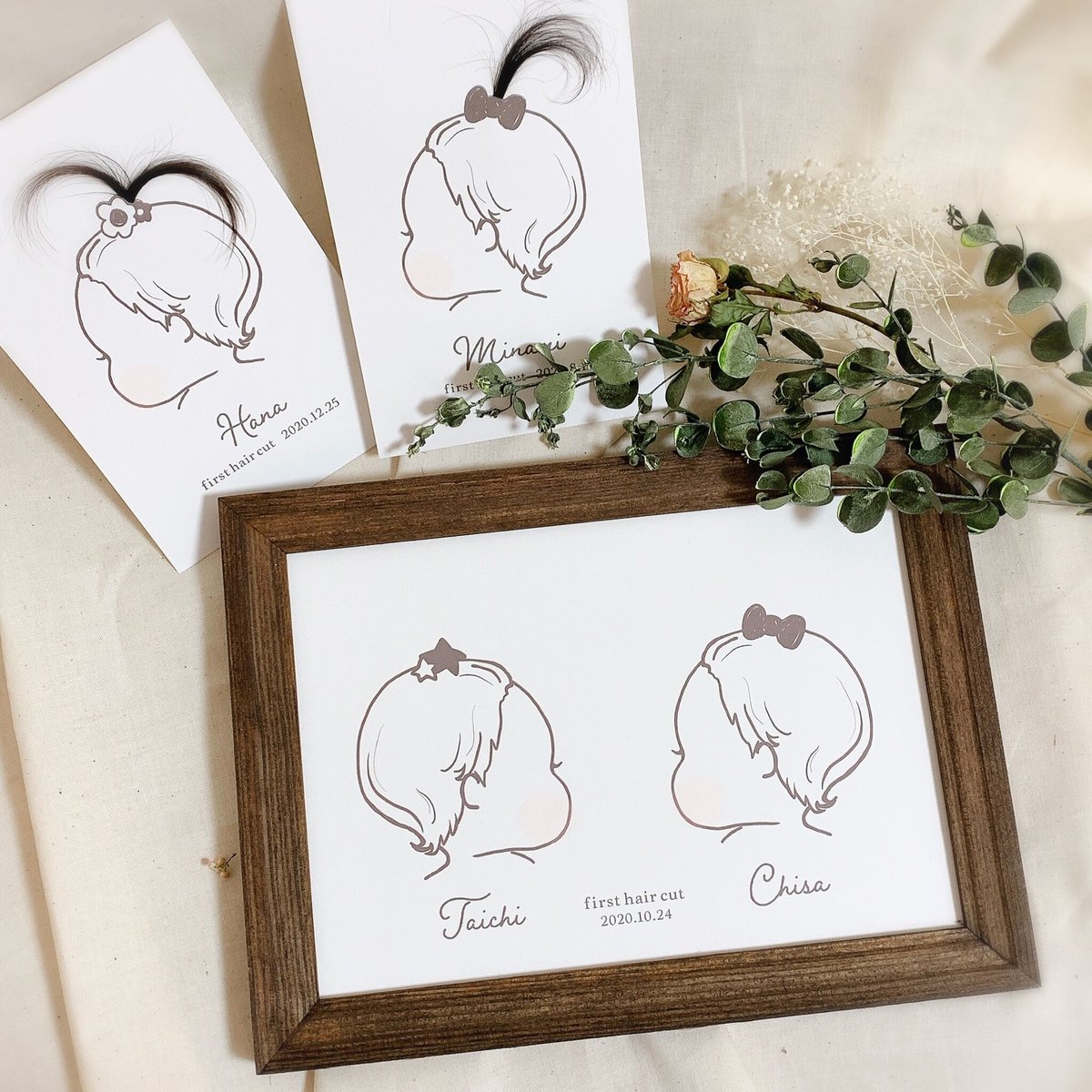 baby hair art〈双子ちゃんver.〉 | mayfives