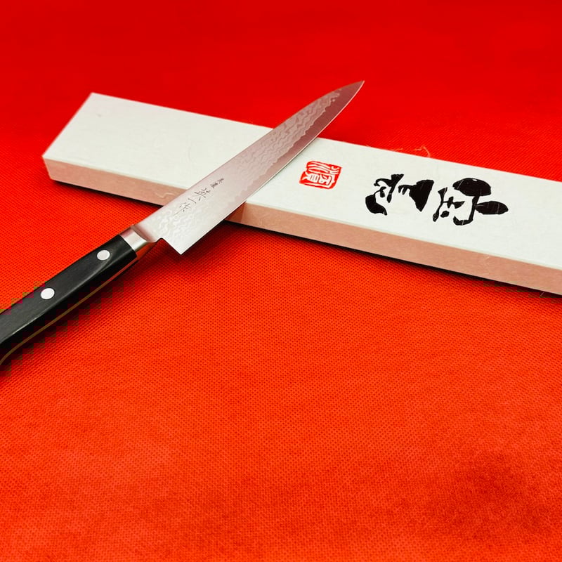 美濃 英一作 ダマスカス鋼VG-10 ペティナイフ150mm | マルサ研磨