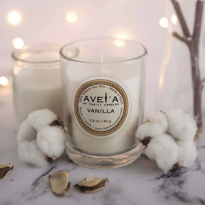 タヒチ産アロマキャンドル TAHITI CANDLES「TIARE」「Vanilla