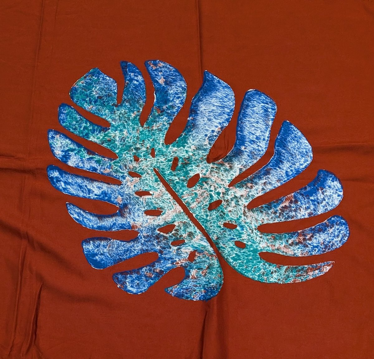 パ*モ様 激レアカラー‼️90s  ワンポイント刺繍 チーム ツート ショート TAHITI ARTパレオ NS-76茶色 ※☆色味ついてご不明点等がある