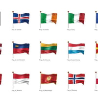 ヨーロッパなど・国旗＜２＞（イラスト）