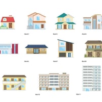 家・建物（イラスト）