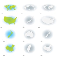 世界地図（アイコン・マーク）
