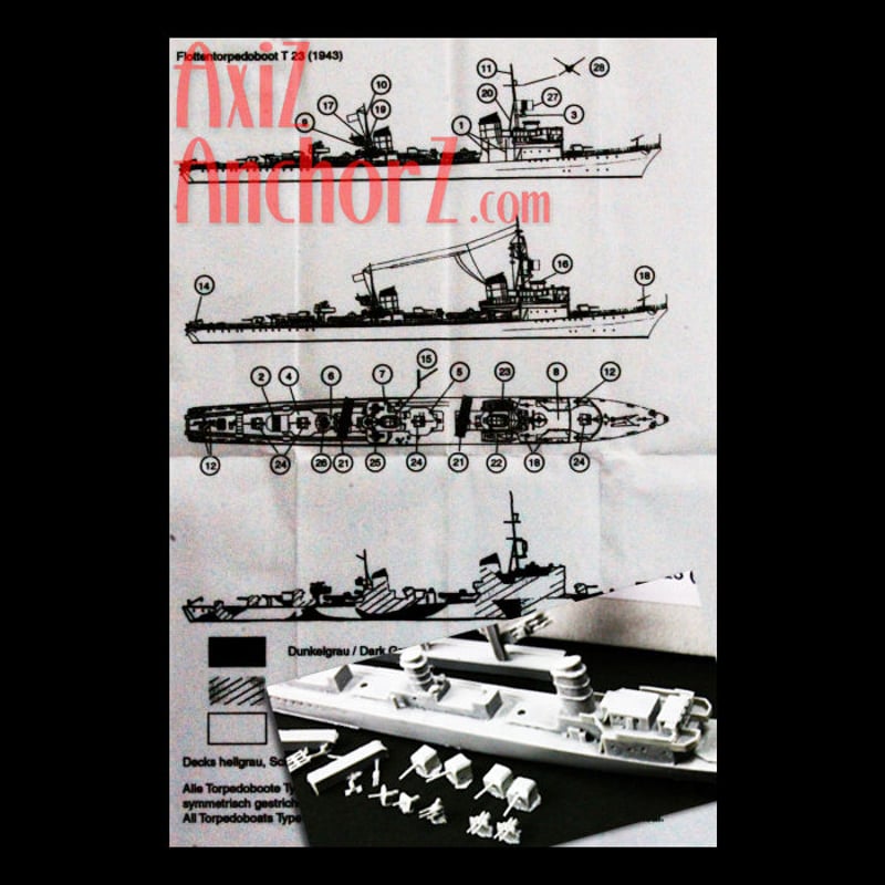 1/700 ドイツ海軍 T22型水雷艇 「T23 1942年型」 | AxiZ AnchorZ