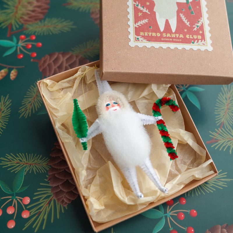 大きいモールサンタ（白） | Retro Santa Club