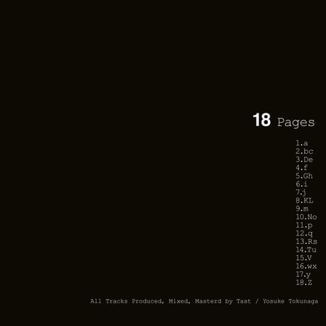 18 pages / Yosuke Tokunaga