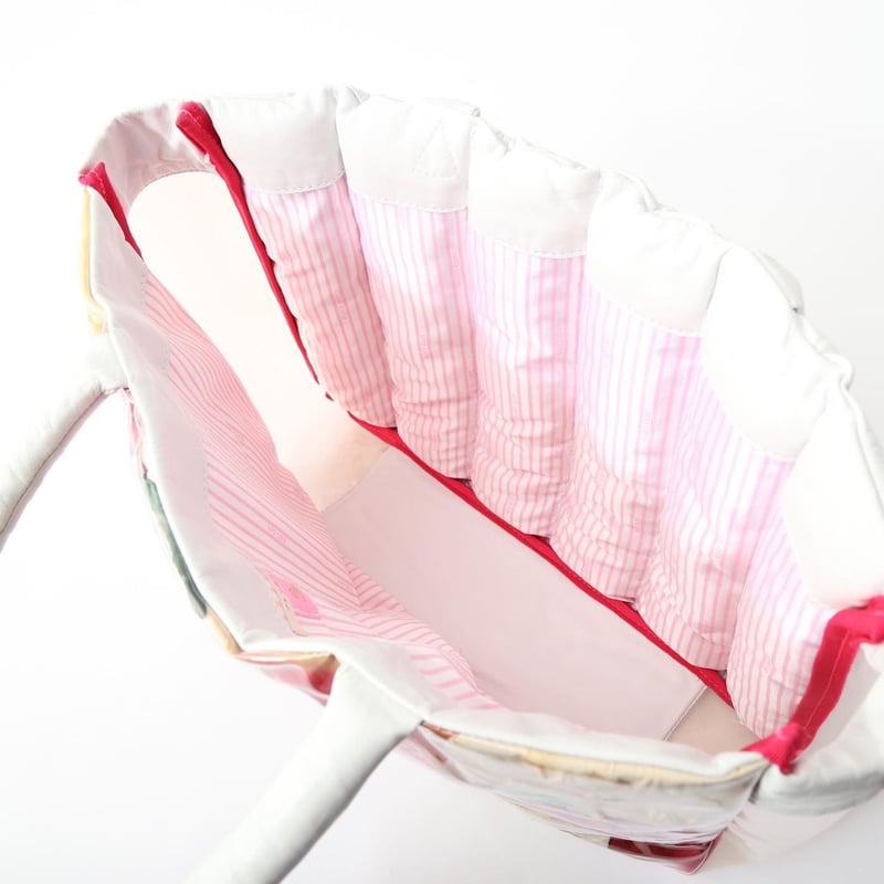 押し花Mixトート コラボwithアトリエ染花 ＃PINK×WHITE | Dois